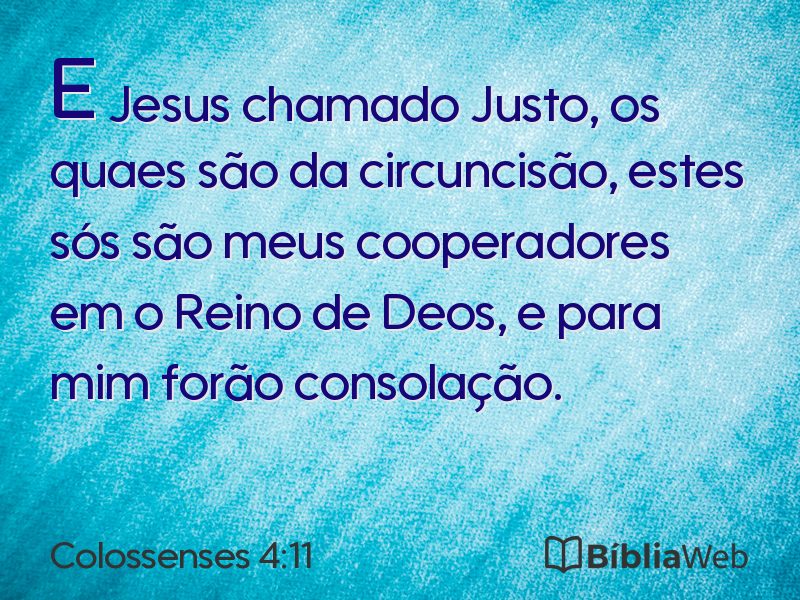 Colossenses 4:11 em imagem para compartilhar