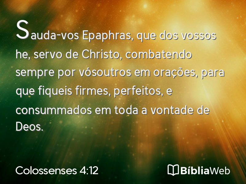 Colossenses 4:12 em imagem para compartilhar