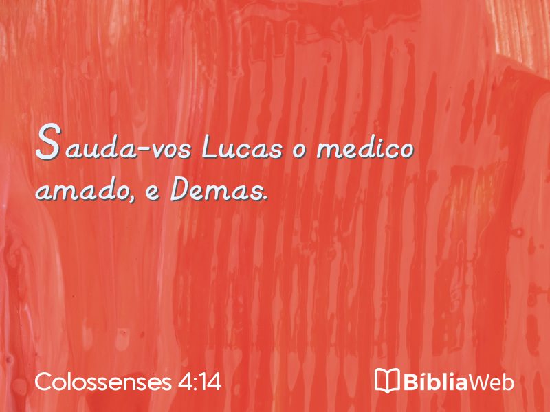 Colossenses 4:14 em imagem para compartilhar