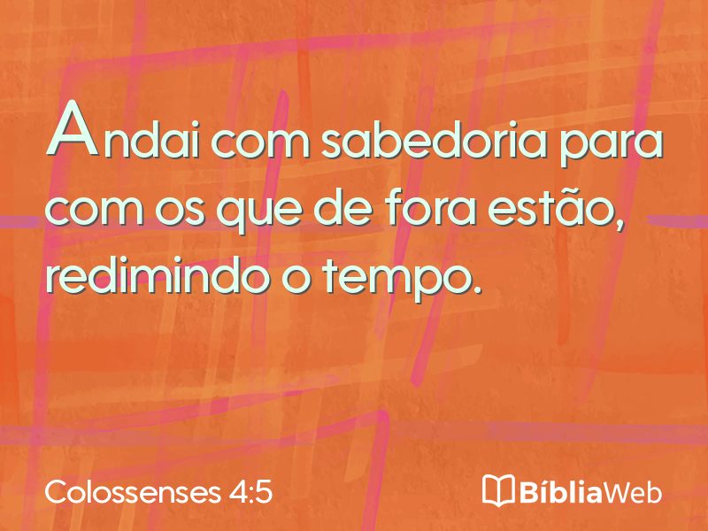Colossenses 4:5 em imagem para compartilhar