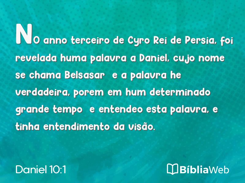 Daniel 10:1 em imagem para compartilhar