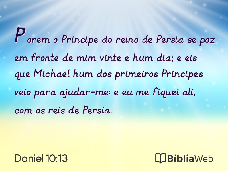 Daniel 10:13 em imagem para compartilhar