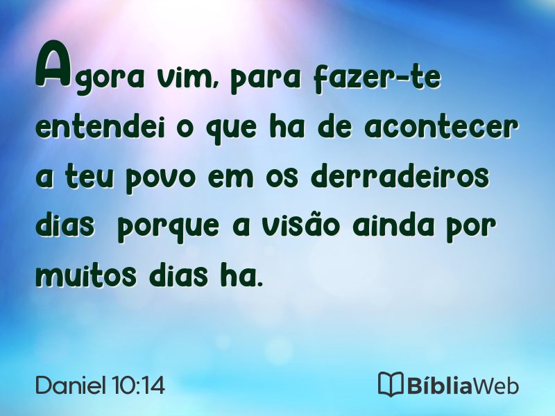 Daniel 10:14 em imagem para compartilhar