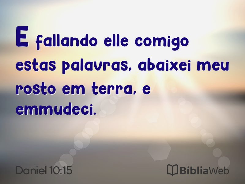 Daniel 10:15 em imagem para compartilhar