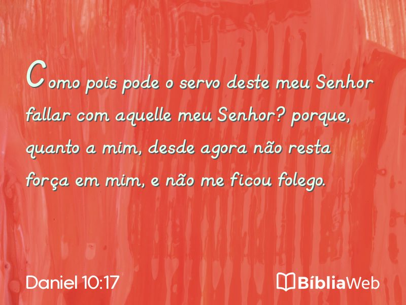 Daniel 10:17 em imagem para compartilhar