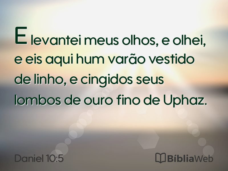 Daniel 10:5 em imagem para compartilhar