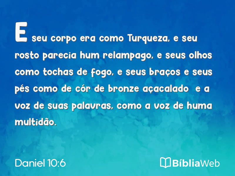 Daniel 10:6 em imagem para compartilhar