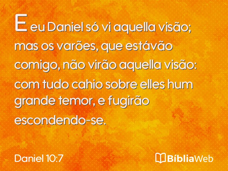 Daniel 10:7 em imagem para compartilhar