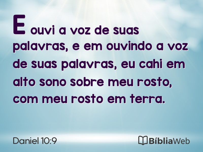 Daniel 10:9 em imagem para compartilhar