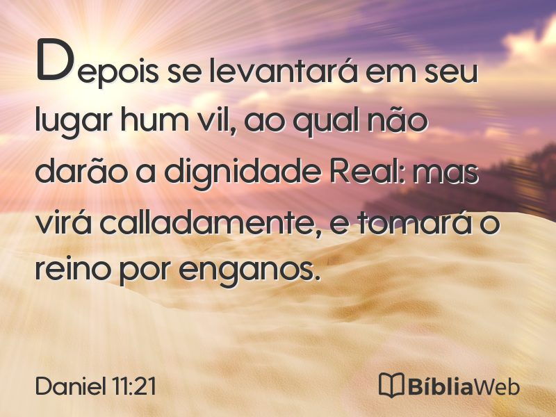 Daniel 11:21 em imagem para compartilhar