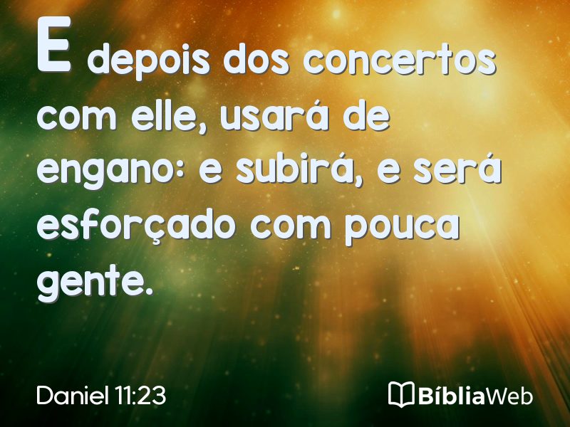 Daniel 11:23 em imagem para compartilhar