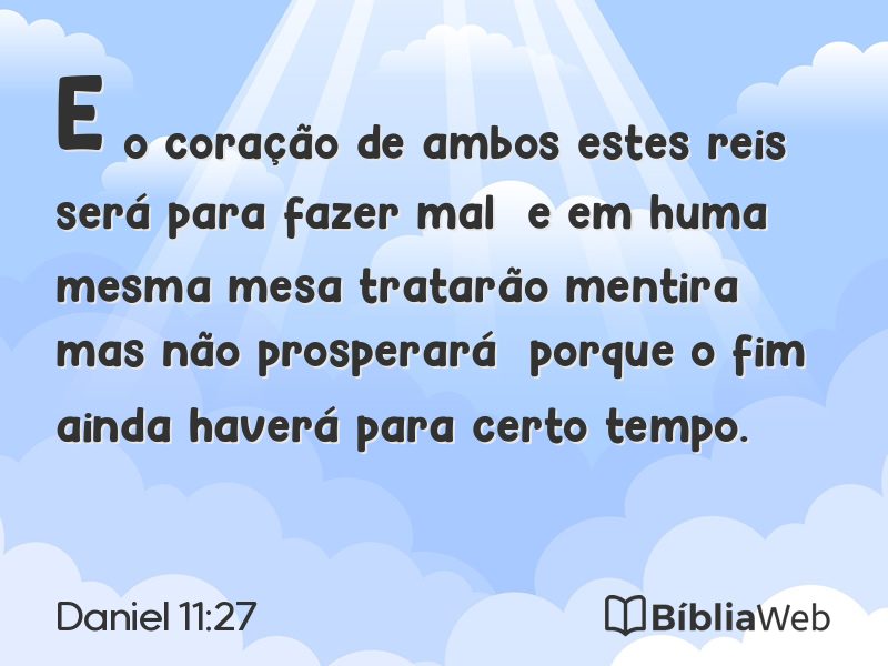 Daniel 11:27 em imagem para compartilhar