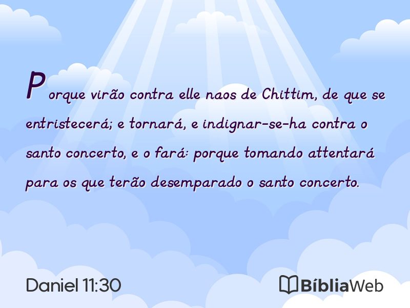 Daniel 11:30 em imagem para compartilhar