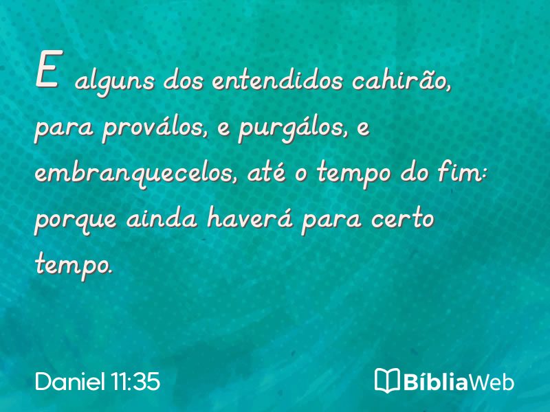 Daniel 11:35 em imagem para compartilhar
