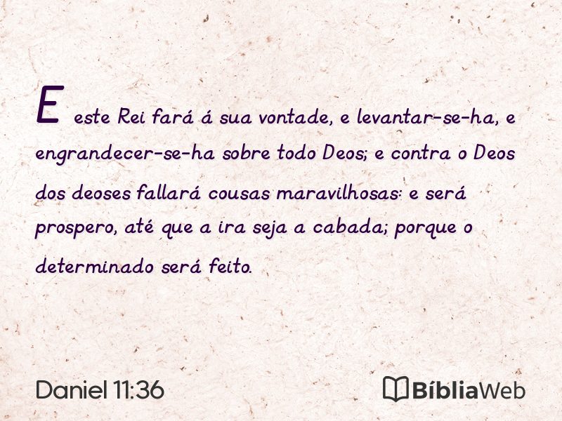 Daniel 11:36 em imagem para compartilhar