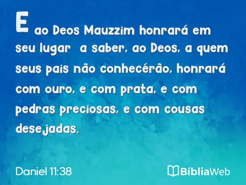 Daniel 11:38 em imagem para compartilhar