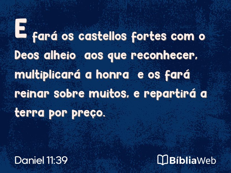 Daniel 11:39 em imagem para compartilhar