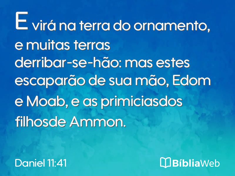 Daniel 11:41 em imagem para compartilhar