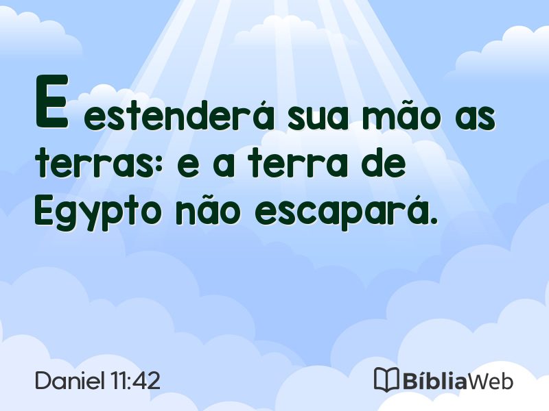Daniel 11:42 em imagem para compartilhar