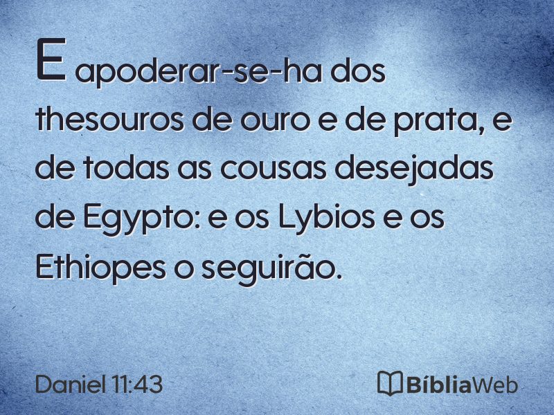 Daniel 11:43 em imagem para compartilhar