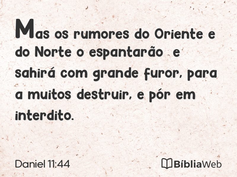 Daniel 11:44 em imagem para compartilhar