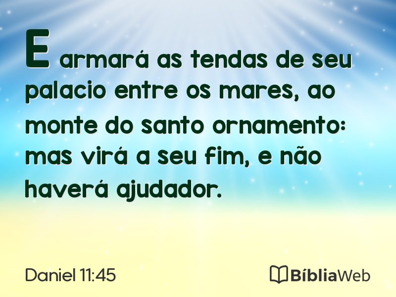 Daniel 11:45 em imagem para compartilhar