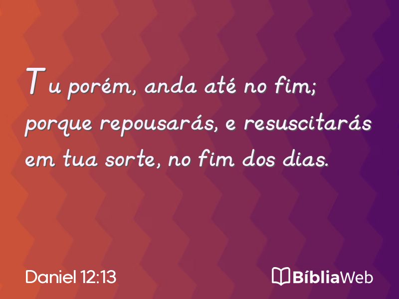 Daniel 12:13 em imagem para compartilhar