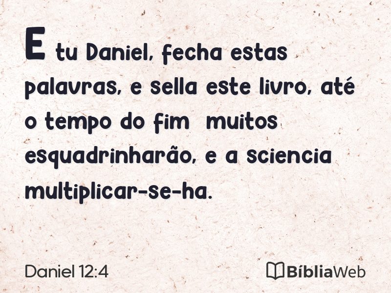 Daniel 12:4 em imagem para compartilhar