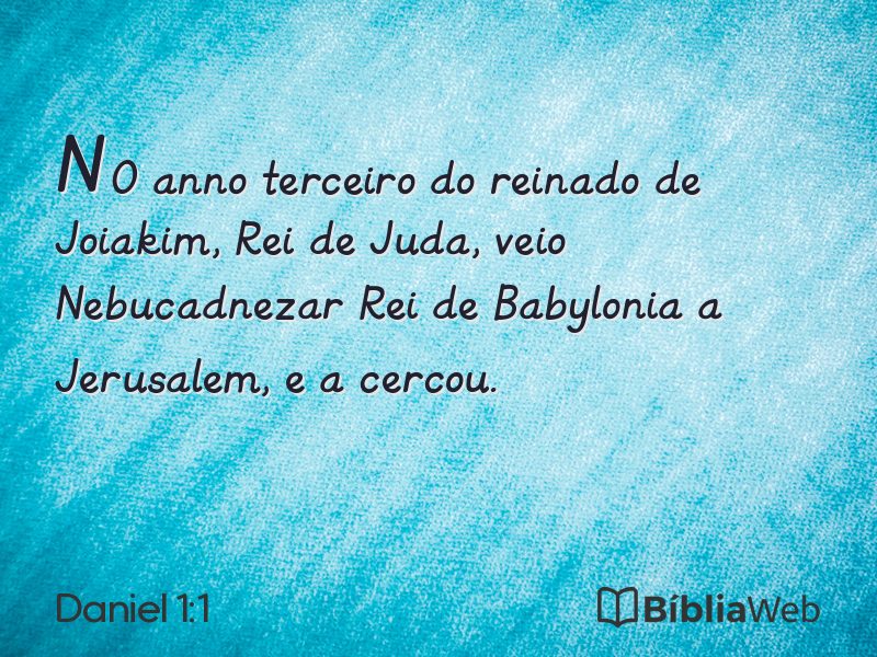 Daniel 1:1 em imagem para compartilhar