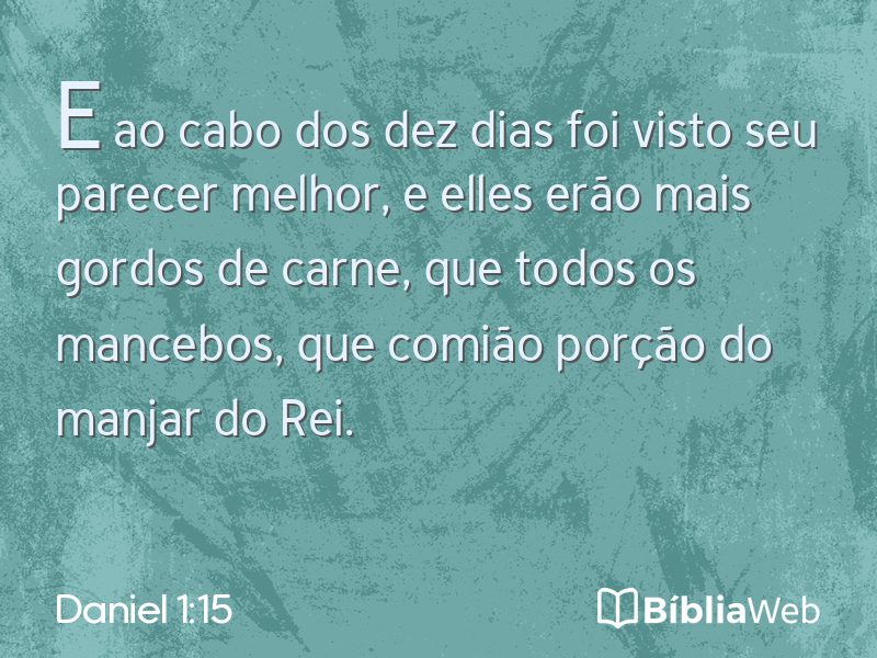 Daniel 1:15 em imagem para compartilhar