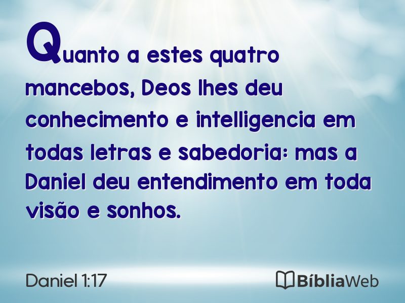 Daniel 1:17 em imagem para compartilhar