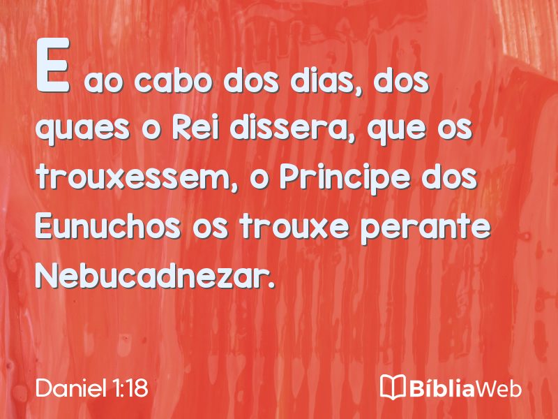 Daniel 1:18 em imagem para compartilhar