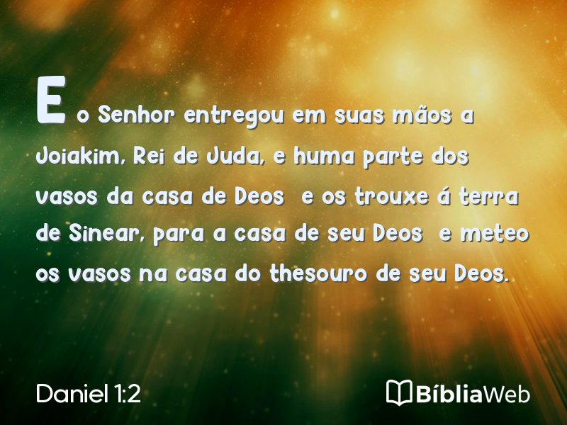 Daniel 1:2 em imagem para compartilhar