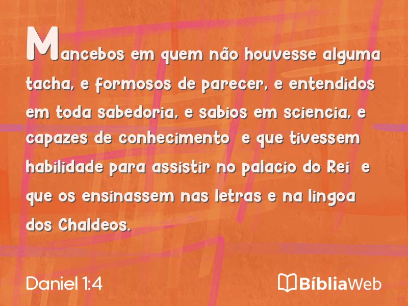 Daniel 1:4 em imagem para compartilhar