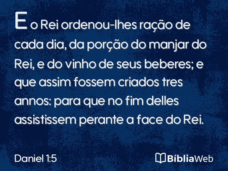 Daniel 1:5 em imagem para compartilhar