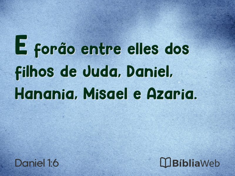 Daniel 1:6 em imagem para compartilhar