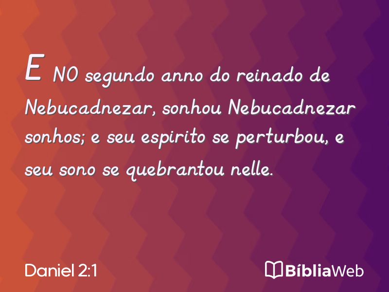 Daniel 2:1 em imagem para compartilhar