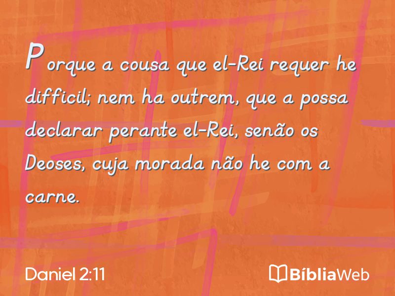 Daniel 2:11 em imagem para compartilhar