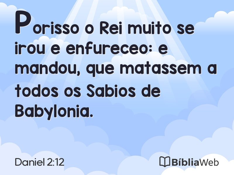Daniel 2:12 em imagem para compartilhar