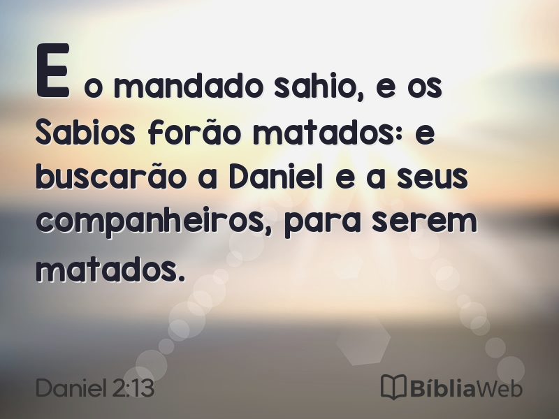 Daniel 2:13 em imagem para compartilhar