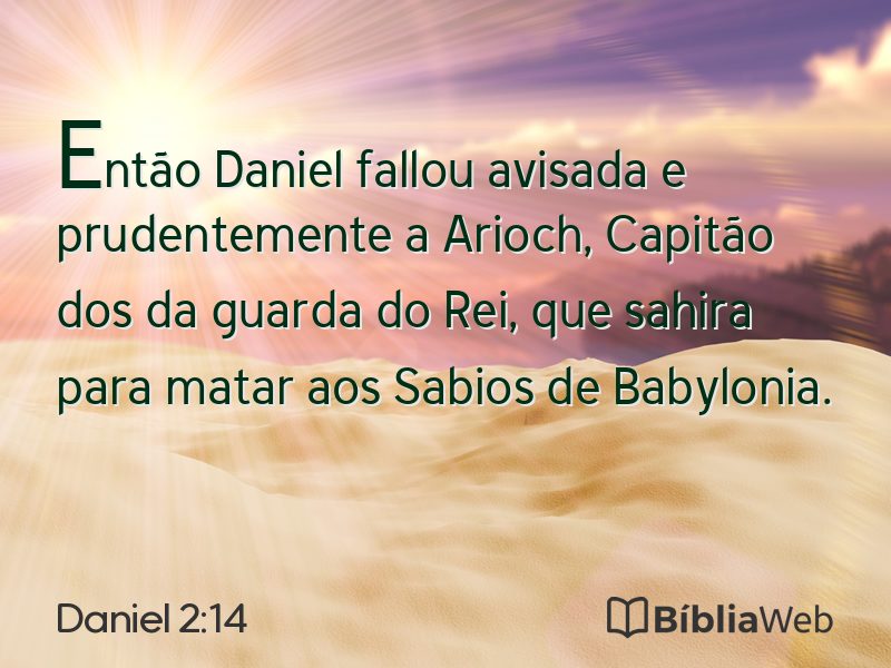 Daniel 2:14 em imagem para compartilhar