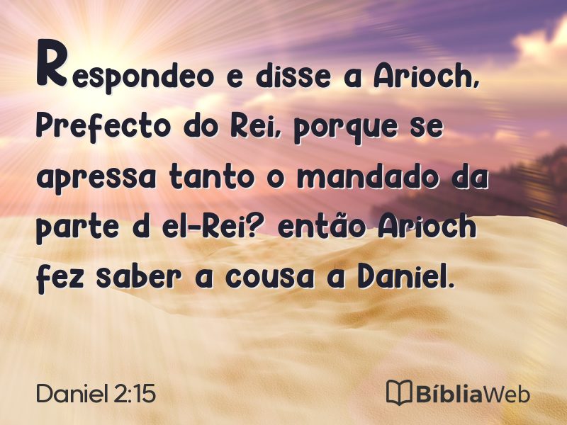 Daniel 2:15 em imagem para compartilhar