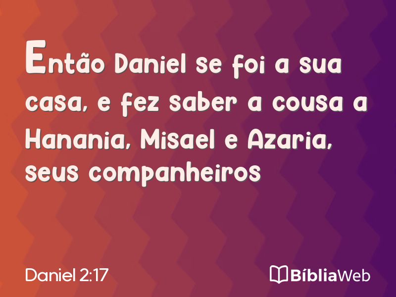Daniel 2:17 em imagem para compartilhar