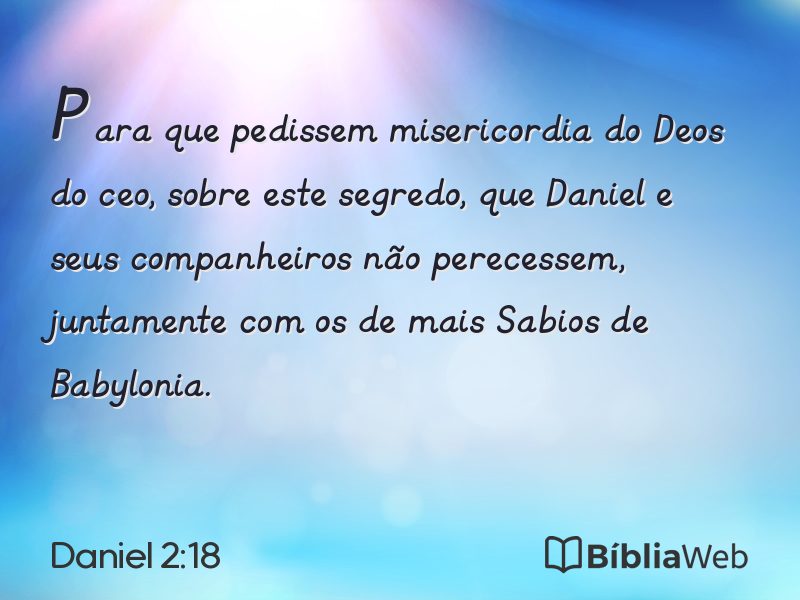 Daniel 2:18 em imagem para compartilhar