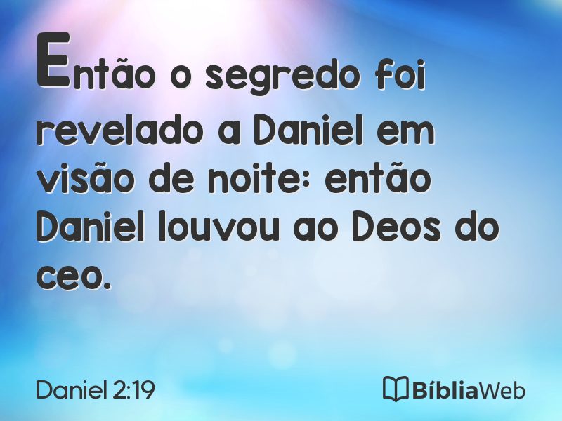 Daniel 2:19 em imagem para compartilhar