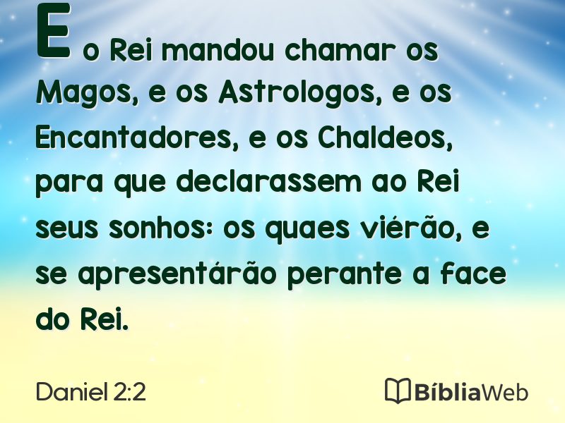 Daniel 2:2 em imagem para compartilhar