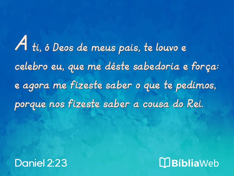 Daniel 2:23 em imagem para compartilhar