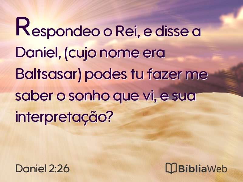 Daniel 2:26 em imagem para compartilhar