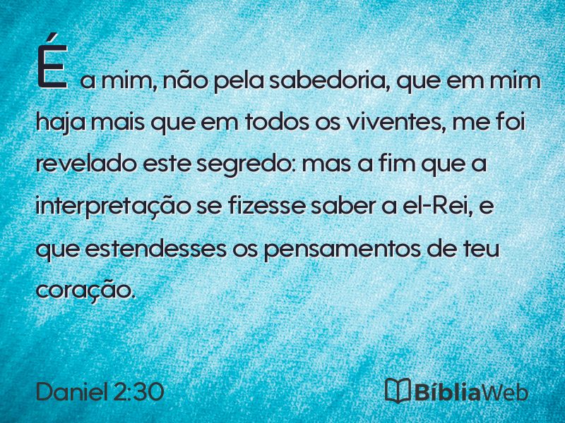 Daniel 2:30 em imagem para compartilhar