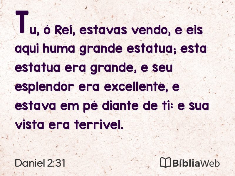Daniel 2:31 em imagem para compartilhar